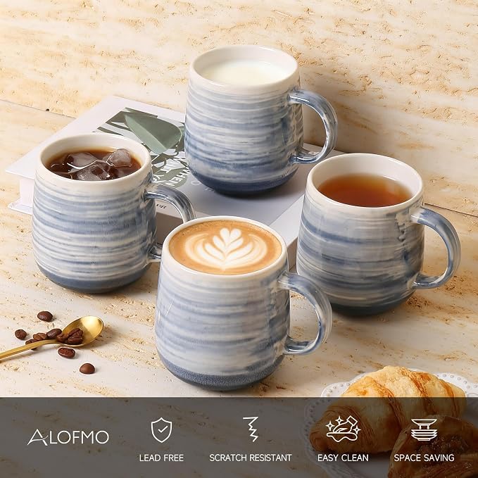 Coffee Mugs, 12oz Modern Cups - Image 4