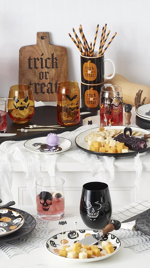 Oneida Barware, Vintro Halloween Stemless Wine Glasses, Dishwasher Safe - Image 5