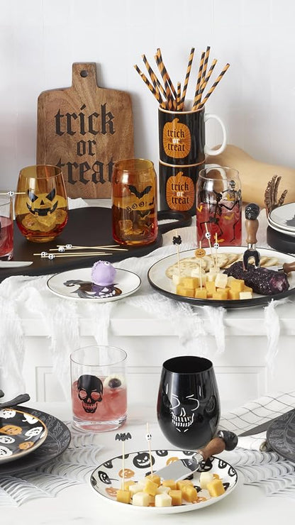 Oneida Barware, Vintro Halloween Stemless Wine Glasses, Dishwasher Safe - Image 5