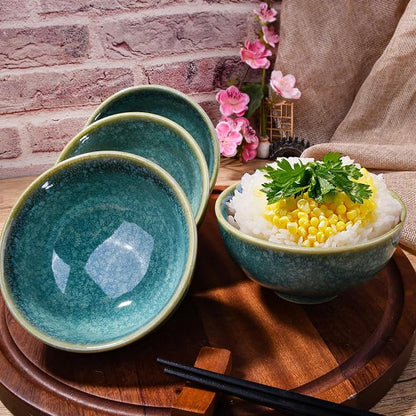 Porcelain Rice Bowls Ceramic Sushi Bowl Set of 4 Perfect - Image 5