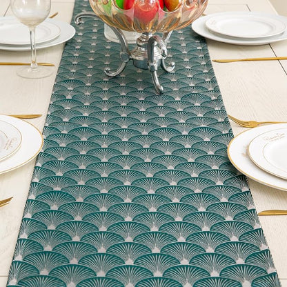 Table Runner, Vintage Luxury Embroidered Floral Jacquard Damask Fabric - Image 3