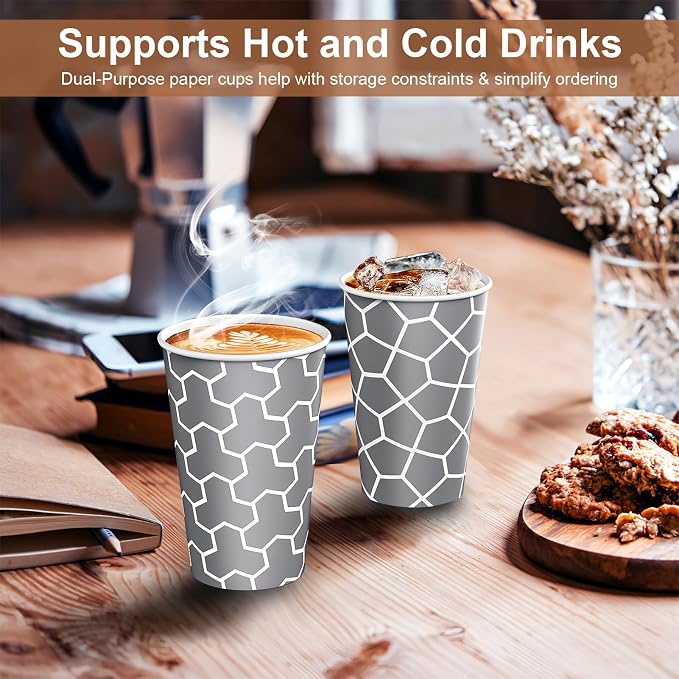 240 Pack 12 oz Paper Cups, Insulated Disposable Hot Cups | Hot and Cold Drinks - Image 3