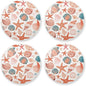 Seashells Different Shapes and Starfish Set of 4 Absorbent Coasters Cork by KLL