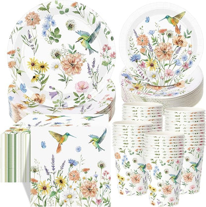 Pickmesh 250 Pcs Spring Wildflower Decoration Floral Hummingbird Themed by Pickmesh