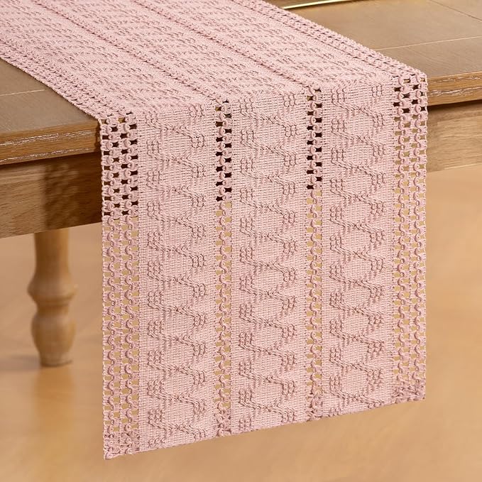 Boho Table Runner Summer Farmhouse Rustic Dining Dresser Scarf Home Decor | - Image 3