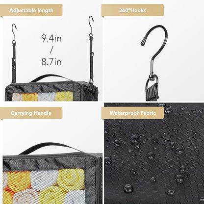 Suitcase Organizer, Travel Luggage Organizer Hanging Shelves Packing Cube Closet/Collapsible Portable Travel Organizer for Carry-on