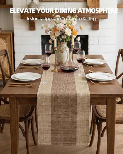 Table Runner, 13.8" × 72", 100% Natural Ramie, Handwoven | 100% Natural Ramie - Image 3