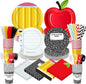450 Pcs Preschool Kindergarten Back to School Tableware, Serves 50 | Apple by Unknown