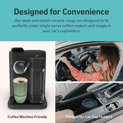 NOVA CERAMICS Coffee Travel Mug – Reusable Coffee – Microwave & Dishwasher Safe - Image 7
