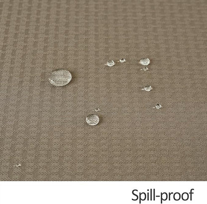 maxmill Round Weaved Texture Design Tablecloth Spill-Proof Wrinkle Free Soft Washable Table Cloth for Circular Table Cover, for Dining Room Buffet Banquet Parties Holiday Dinner, 70 Inch Brown
