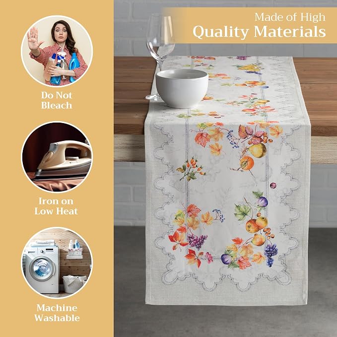 Maison d' Hermine Table Runner 100% Cotton 14.50" x 108" | Table Runners 108 - Image 3
