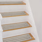 Homespice Grey Cloud Jute Braided Stair Treads for Wooden Steps, Warm Farmhouse Decor, Set of 13, Grey 8x28 Rectangle Rug for Stairs - Easy to Clean, Tightly Stitched and Durable