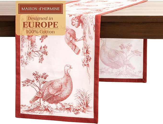 Maison d' Hermine Table Runner 100% Cotton 14.50" x 72" | Table Runners 72 by MaisondHermine