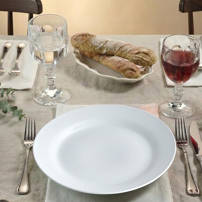 10.5" Round Dinner Plates Set of 4, Appetizer & Dessert, Dishwasher Safe - Image 2