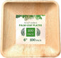 Palm Leaf Plates 6 Inch (100 Pack), Square Bamboo Plates Disposable, Eco-Friendly, Biodegradable & Compostable Bamboo Appetizer Plates, Perfect Dinnerware for Desserts, Snacks, Parties & Events