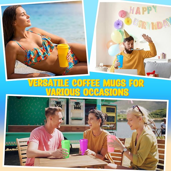 Honeydak 45 Pack 16 oz Reusable Coffee Cups - Image 6