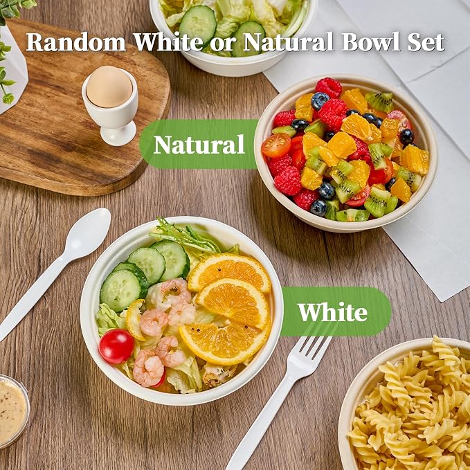 20 OZ 150 Count Disposable Compostable Paper Soup Bowls - Image 8