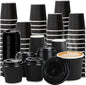 100 Pcs 4oz Paper Espresso Cups Ripple Wall Hot Cups by TINSKY