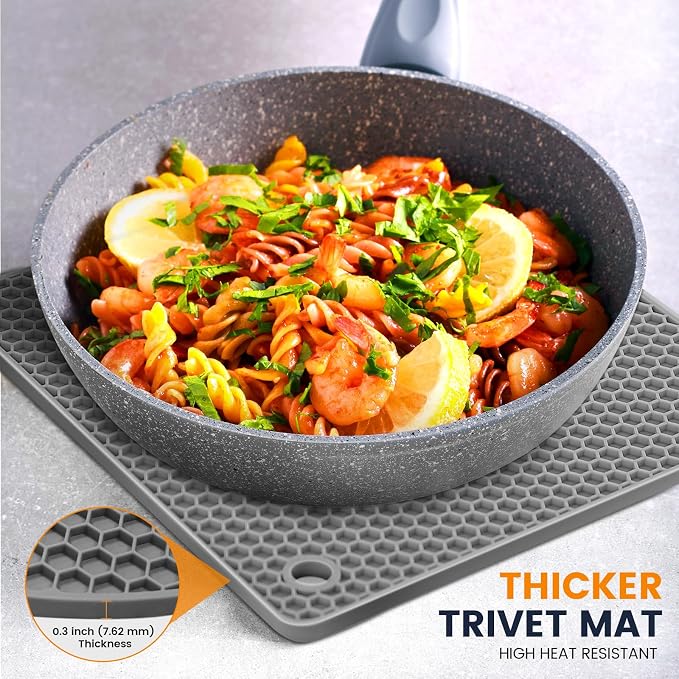 Silicone Trivet Mats 4 Heat Resistant Pot Holders Multipurpose Non-Slip Hot Pads - Image 4