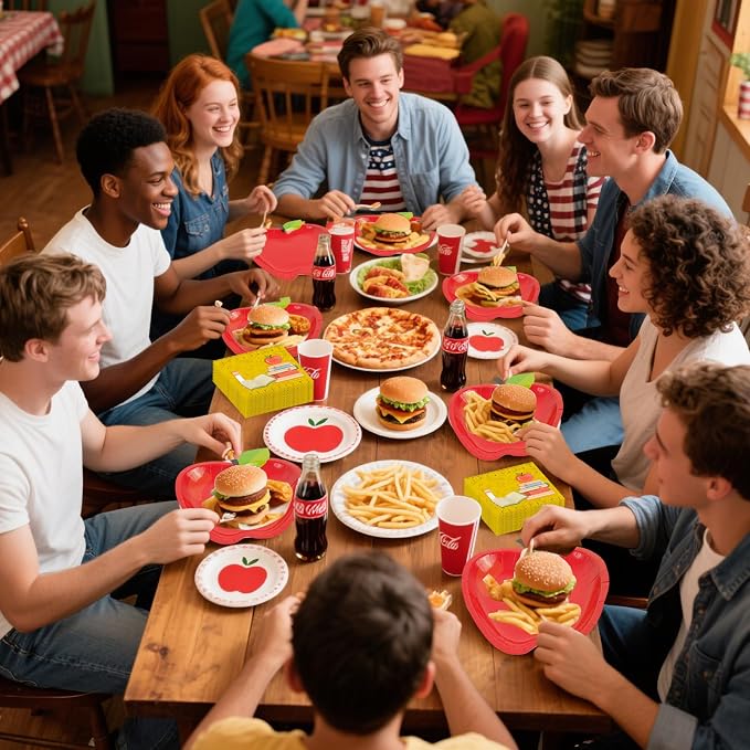 40 PCS Back to School Apple Paper Plates and Napkins Decorations, First Day of - Image 5