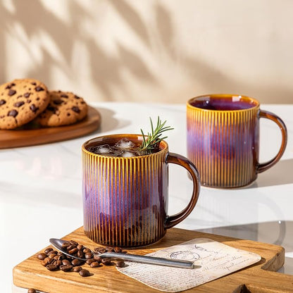 theterra Ceramic Coffee Mugs Set of 6, 14.2 oz Coffee Cups - Image 6