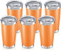 20oz Tumbler Bulk with Lid Stainless Steel Tumblers, 6 Pack | Leak Proof Lid by Unknown