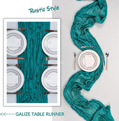 12 Pack Teal Cheesecloth Table Runner 10Ft Gauze Cheese Cloth Table Runner - Image 6