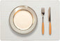 Jovono Faux Leather Placemats Set of 6, Waterproof & Heat Resistant Dinner Place Mats for Dining Table, Non-Slip Crocodile Embossed, White (17.8x11.8 Inch)