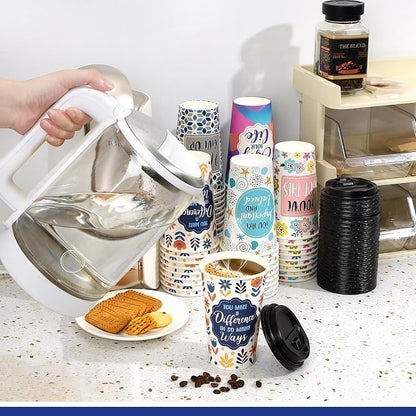 100 Pack 16 oz Disposable Coffee Cups - Image 4