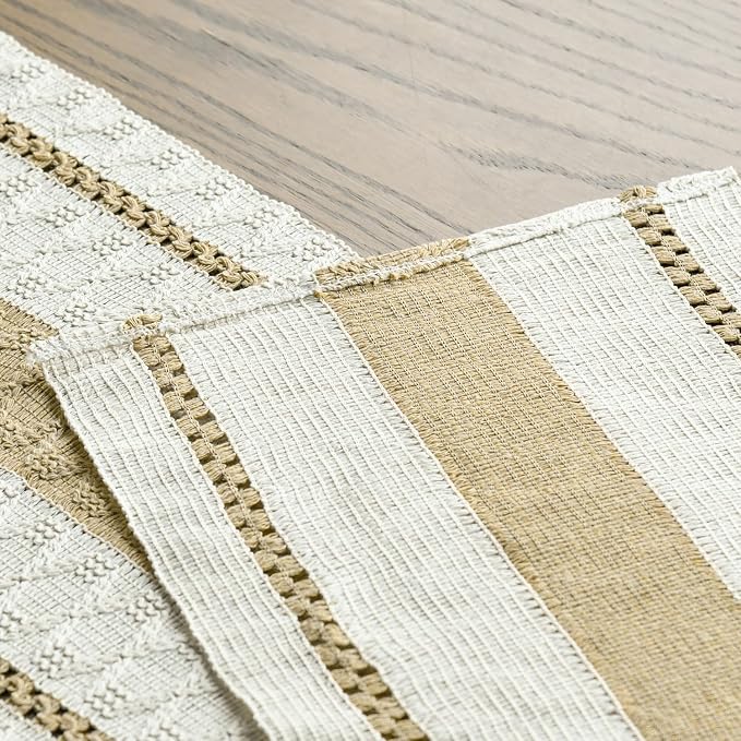 Artoid Mode Burlap Brown Rustic Woven Table Runner 12x90 Inch | Holiday - Image 5