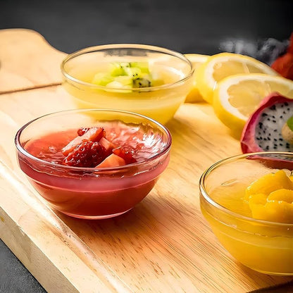 PARBEE 3" Clear Glass Pinch Bowls, 10 Pack 2.5oz Small Prep Dishes Stackable - Image 2