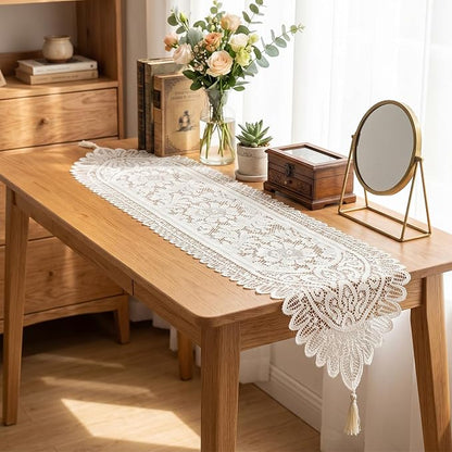2 Pcs Doily Table Runner Crochet Table Runner - Image 4