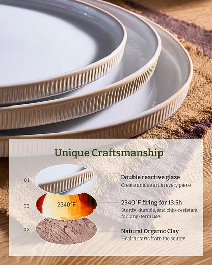 famiware Serving Platter, 16/14.6/12.9 Inch Serving Dishes for Entertaining, Party Serving Trays for Food, Buffet Oval Platters for Food, Large Plates for Turkey Cheese Appetizer, Cappuccino White