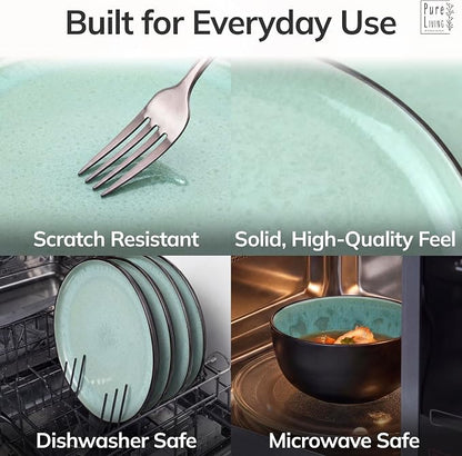 24 Piece Stoneware Dinnerware Set - Image 4