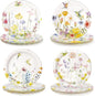 40 PCS Spring Floral Paper Plates by Unknown