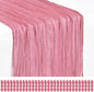 Showgeous 30 Pack Dusty Rose Cheesecloth Table Runner, 17 x 108 Inches | Boho by Showgeous
