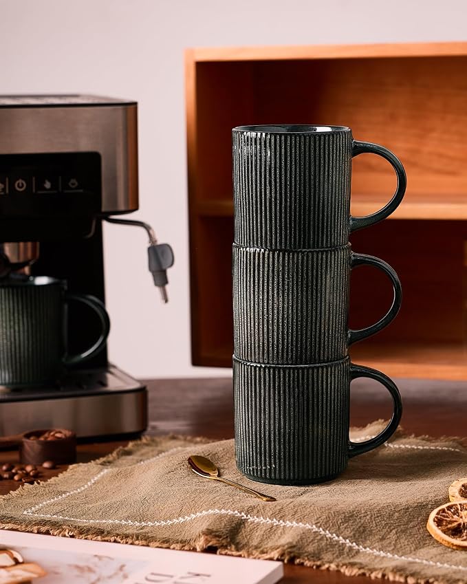 famiware Coffee Mug Set for 4, Star 12 oz Catering Mugs Cup Set - Image 7