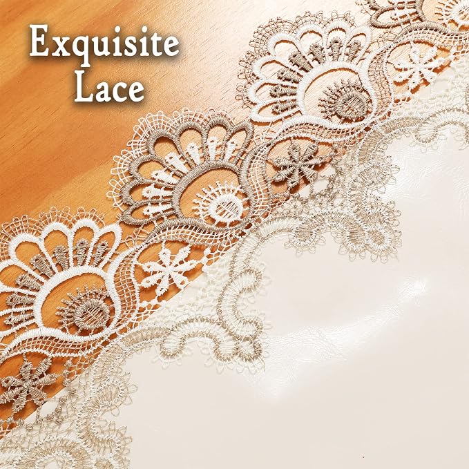 Lace Table Runner, Waterproof Oil-Proof PU Leather Table Runner - Image 4
