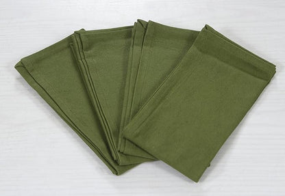 ACCENTHOME Accent Home 100% Cotton Napkins, Delicate Cloth Napkins for Dinners, Parties and Weddings，18 x 18 Inch Set of 12 - Olive Green