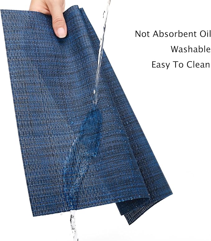Myir JUN Dark Blue Table Runner Home Decor Dining Table Runners | Vinyl Table - Image 7