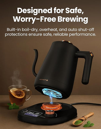 Viante Electric Gooseneck Kettle 0.8L, Pour Over Coffee & Tea, Temp Control | - Image 7
