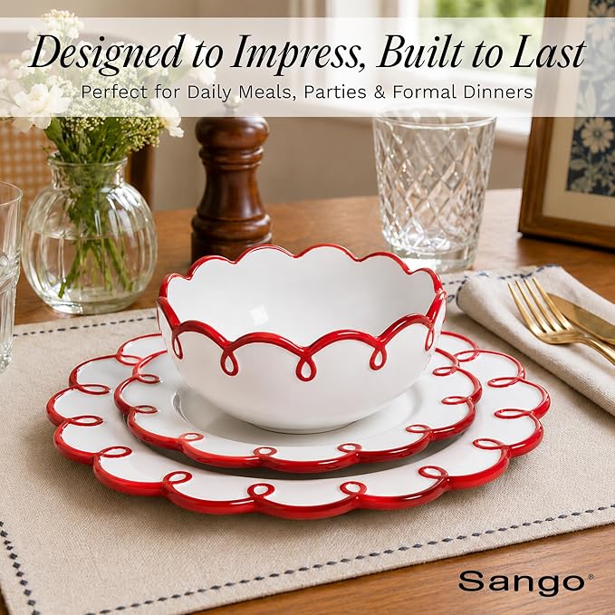 Sango 12-Piece Stoneware Dinnerware Set - Image 8
