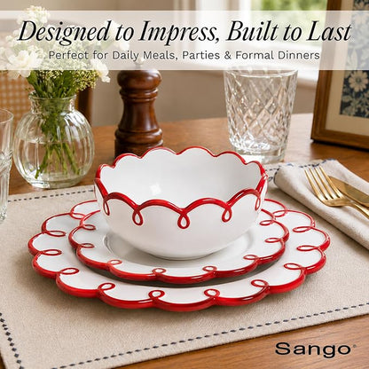Sango 12-Piece Stoneware Dinnerware Set - Image 8