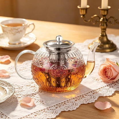 Amzcku 50OZ/1500ml Vintage Glass Teapot - Image 7