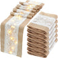 Xinnun 6 Pack Burlap Table Runner by Xinnun