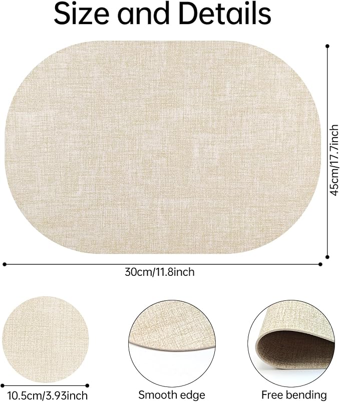 Faux Leather Placemats Set of 4 - Image 2