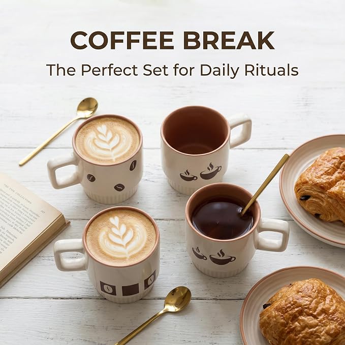 Stackable Coffee Mug Sets of 4 - Image 4