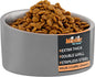 Master Pet Supply Stainless Steel Slanted Dog Cat Food Bowl - 24 oz Heavy Duty - Graphite, Double Wall Insulated, Non-Slip Elevated Bowl for French Bulldogs Pugs Cats, Anti Rust Dishwasher Safe