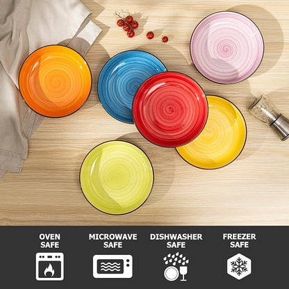Y YHY Pasta Bowls Set of 6, 30 oz Ceramic Shallow Bowls, Serving Bowls Pasta - Image 3