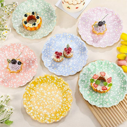 Yungyan 30 Pcs Ditsy Floral Paper Plates by Yungyan